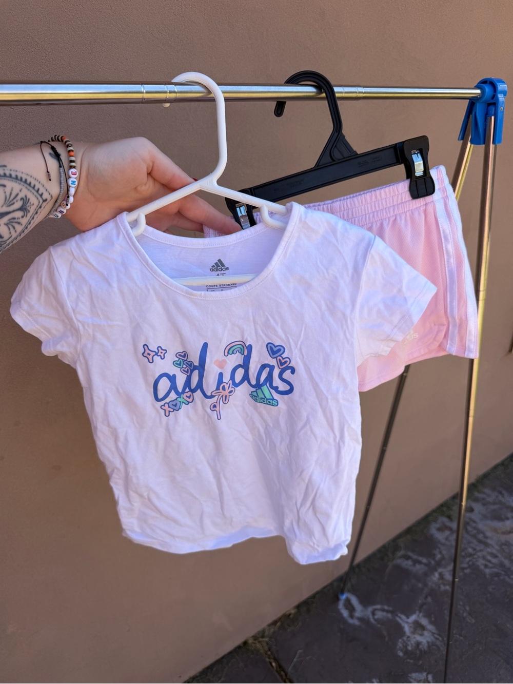 Girls adidas work out set